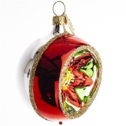 REFLEKTOR KUGLE JULESTJERNE 6 CM SLVFARVET